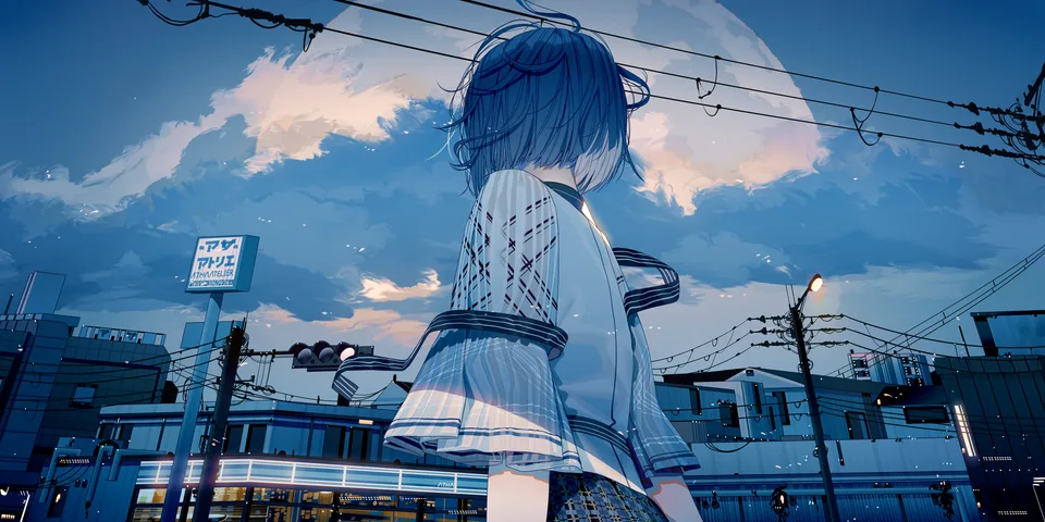 anime · anime girls · Atha · clouds