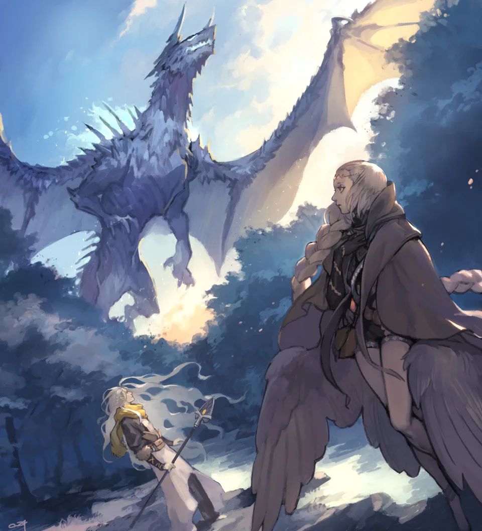 Pixiv Fantasia · women · standing · men