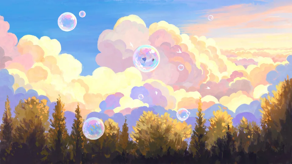 Fangpeii · sky · clouds · plants
