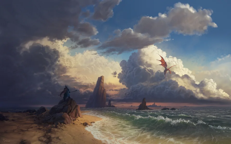 Philipp A Urlich · ArtStation · dragon · flying