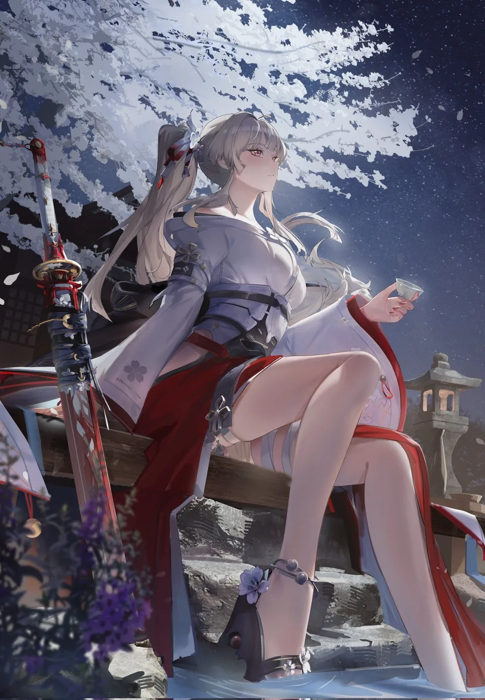 Wuthering Waves · long hair · anime girls · ponytail