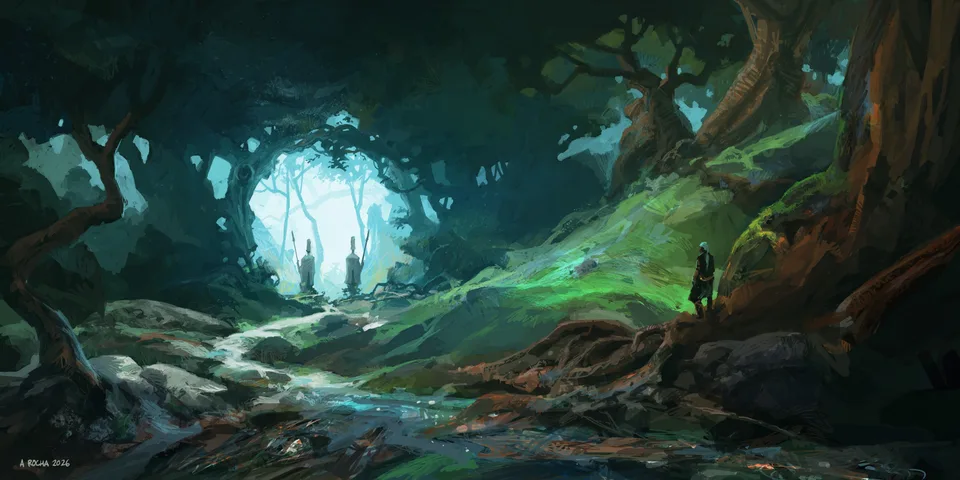 Andreas Rocha · ArtStation · plants · trees