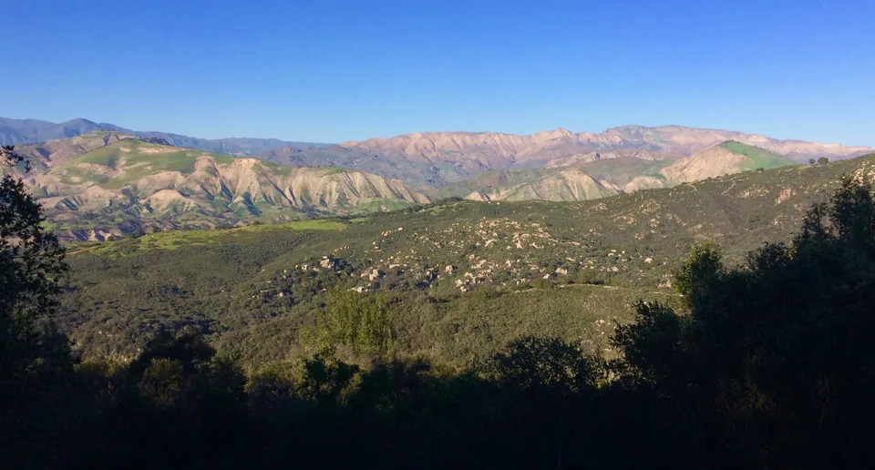 Mountain panorama from SR 154, SB county CA