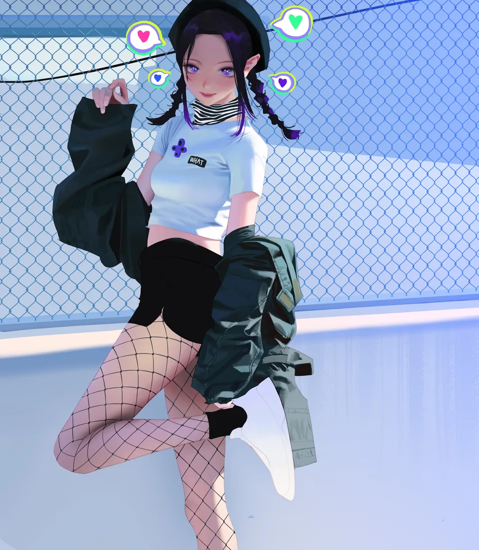 illustration · women · artwork · twintails