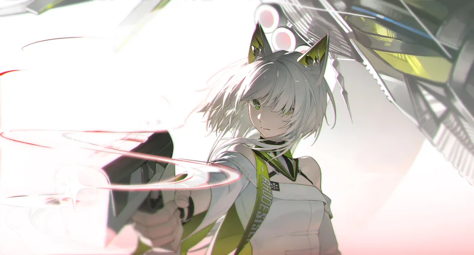 Dan.gao · Arknights · Kal'tsit (Arknights) · white hair