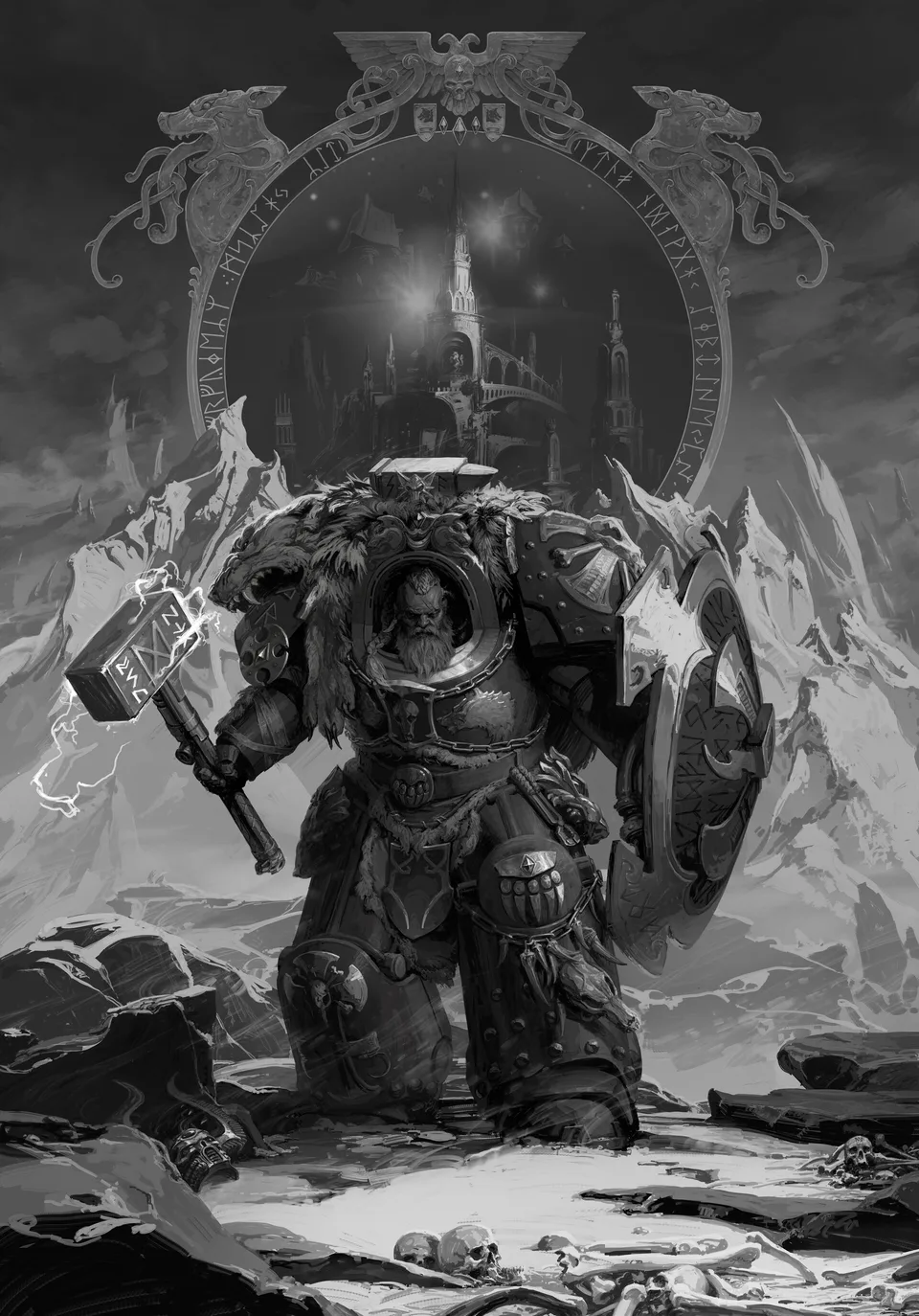 Ruslan Korovkin (artist) · Warhammer 40,000 · concept art · shield