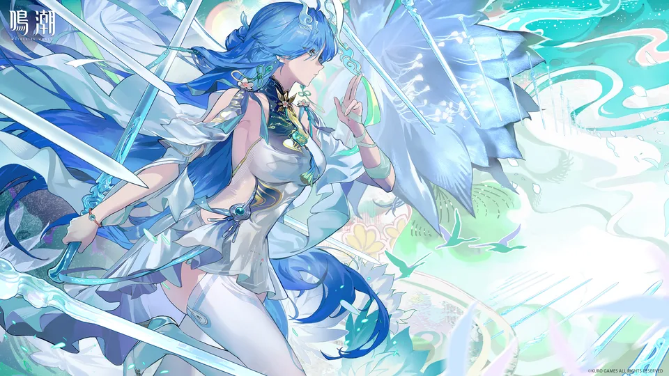 Qingxiao (Wuthering Waves) · Wuthering Waves · dress · bare shoulders