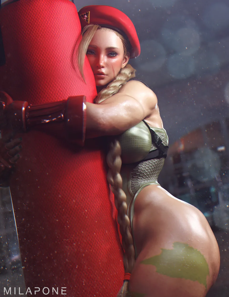 Cammy White · long hair · blonde · thick ass