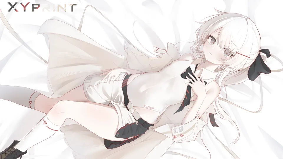 Printstream · white hair · hair clip · hair ornament