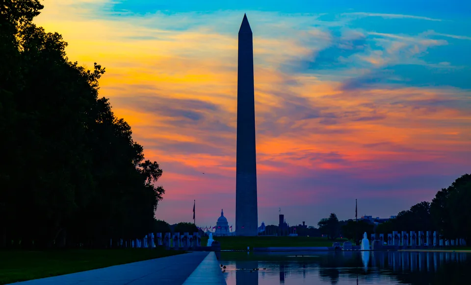 cityscape · sky · water · Washington Monument