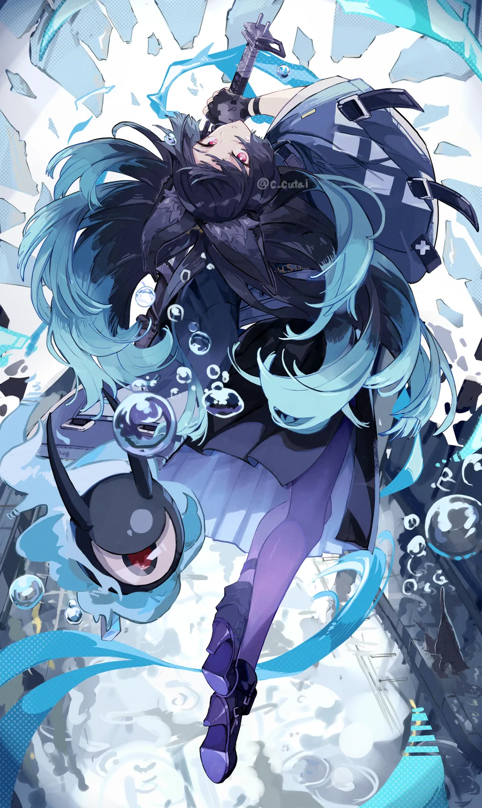 Miyabi (Zenless Zone Zero) · Zenless Zone Zero · bubbles · c_cutai