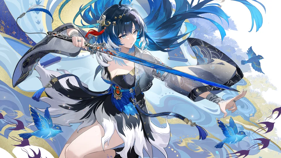 Yangyang (Wuthering Waves) · Wuthering Waves · thighs · two tone hair