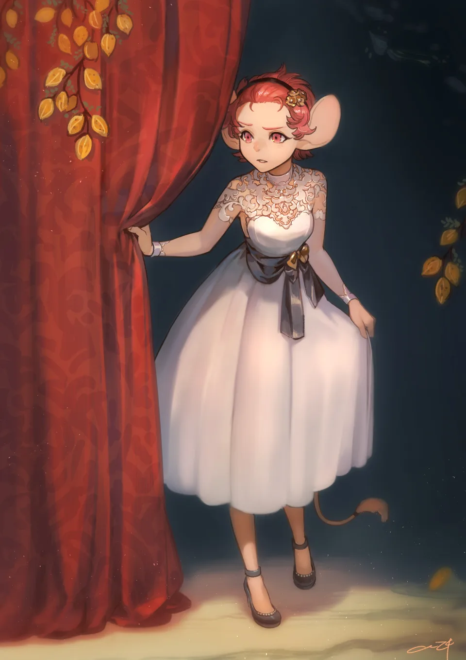 Pixiv Fantasia · women · standing · redhead