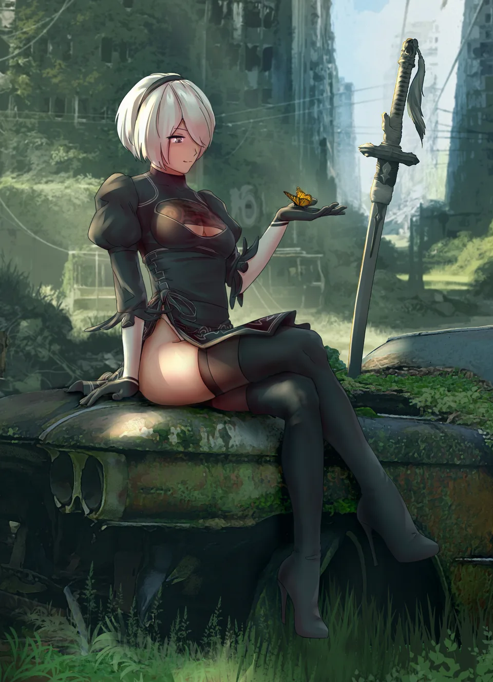 IskanderednaksI · women · 2B (Nier: Automata) · sitting