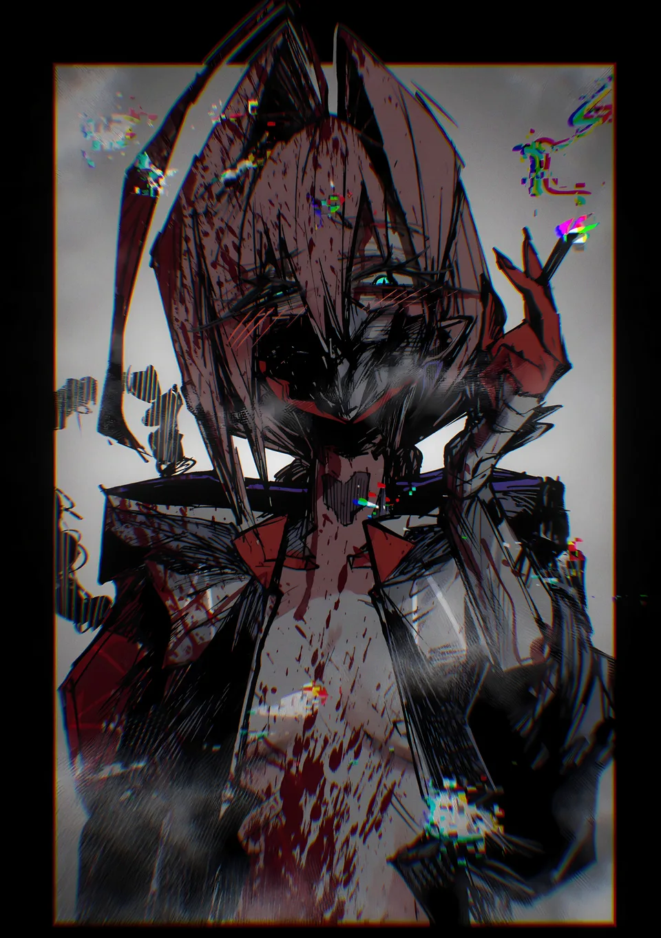 anime girls · simple background · looking at viewer · blue eyes