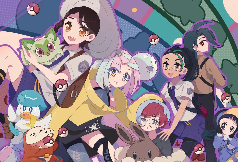 Poppy (Pokemon) · Penny (Pokémon) · Quaxly · Fuecoco