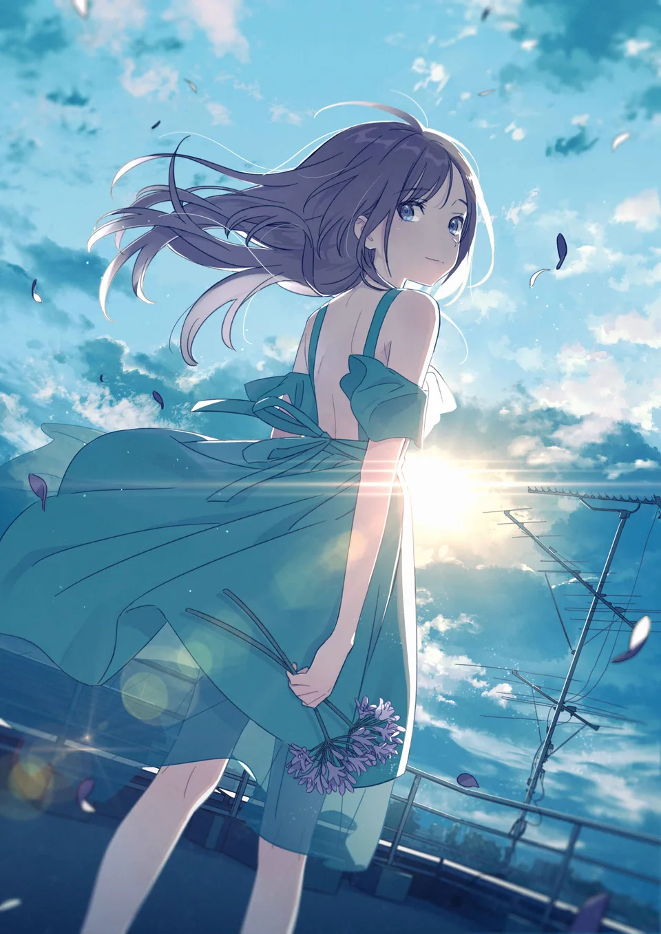 Issindotai · original characters · sky · clouds