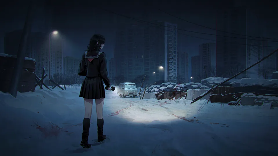 fangda · anime girls · original characters · standing