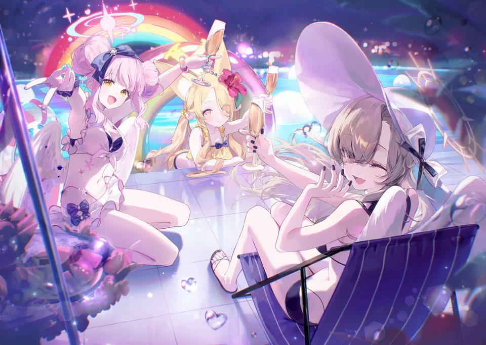 Blue Archive · Kirifuji Nagisa · Yurizono Seia (Blue Archive) · armpits