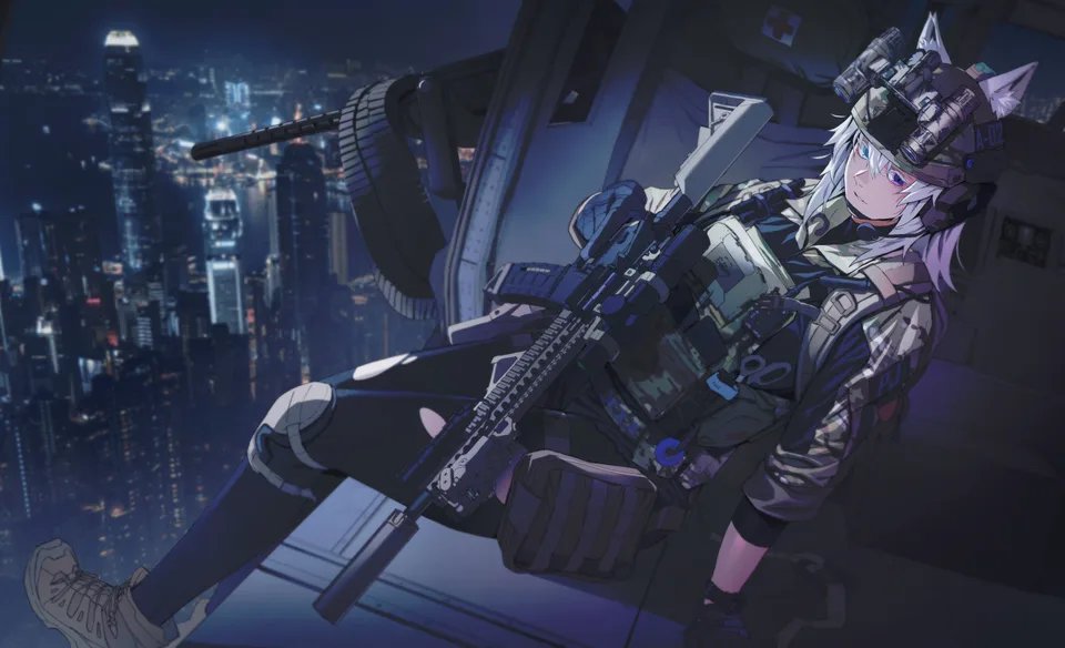 girls with guns · helicopters · suppressors · AR-15