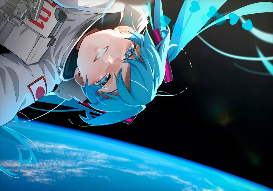 anime girls · smiling · Hatsune Miku · blue hair