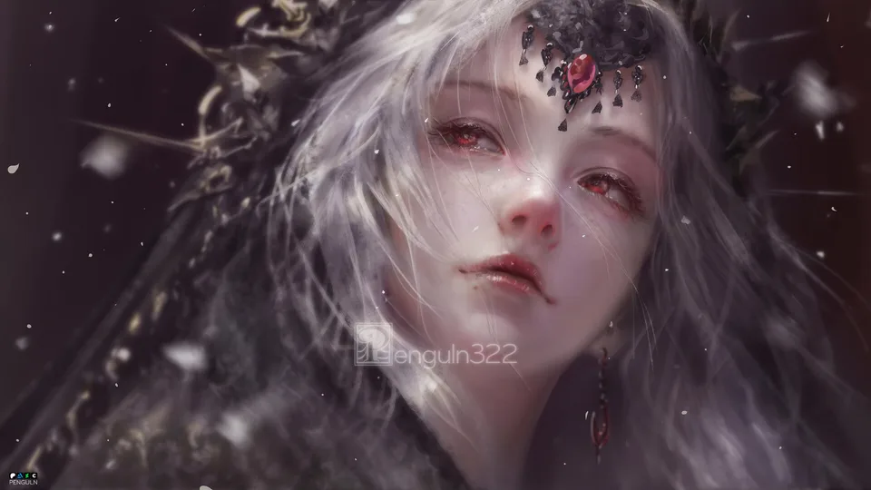 Penguln322 · ArtStation · women · gray hair