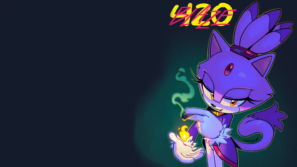 Starrjoyart · video game art · Sonic (series) · Blaze the Cat
