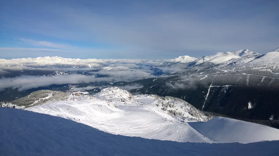 Whistler Blackcomb on a bluebird powder day