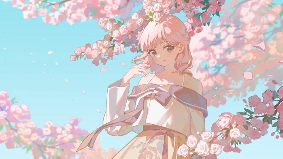 Ema3 · anime girls · plants · trees