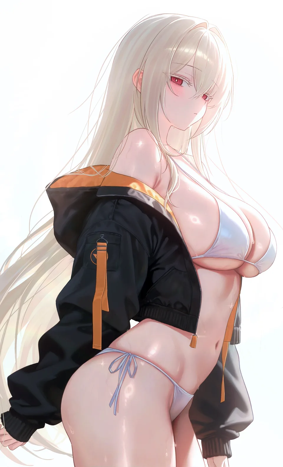 Lethe Rin · anime girls · looking at viewer · jacket