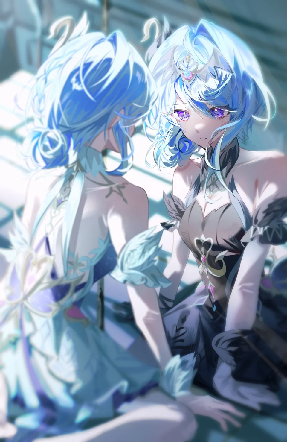 Odette (Genshin Impact) · Genshin Impact · long hair · purple eyes