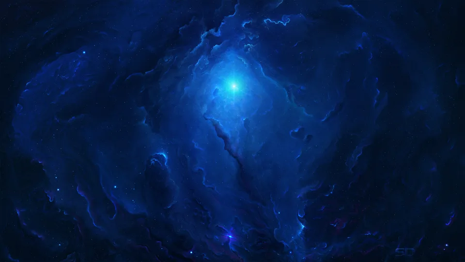 space · Deep Space · simple background · blue