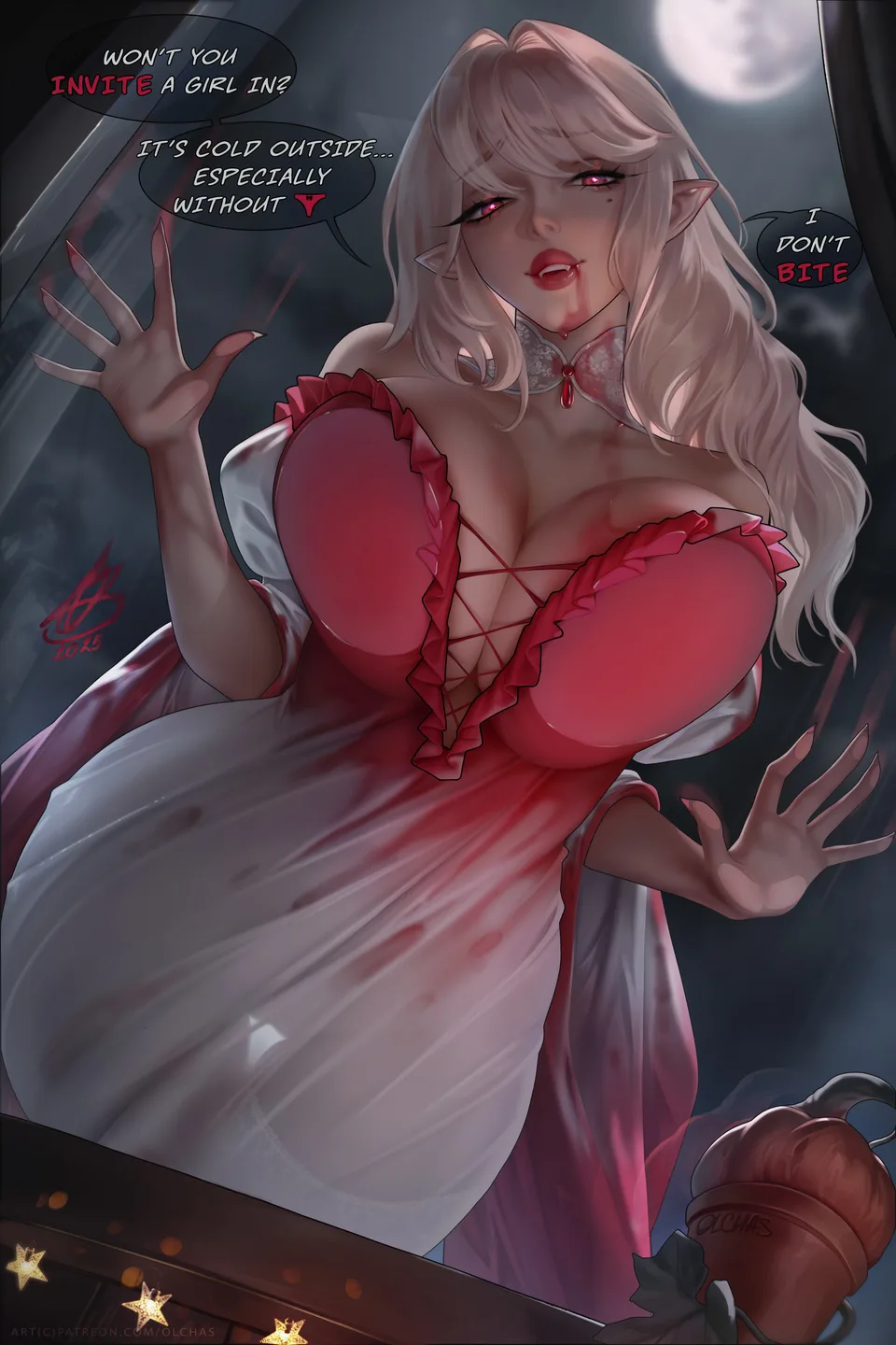 vampires · pointy ears · original characters · Moon