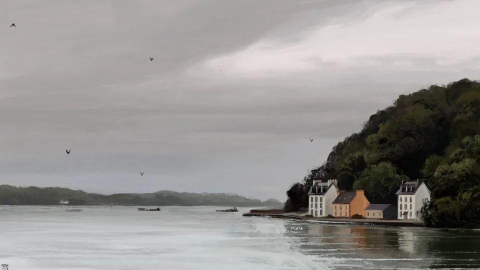 Ninn Salaün · sea · reflection · overcast