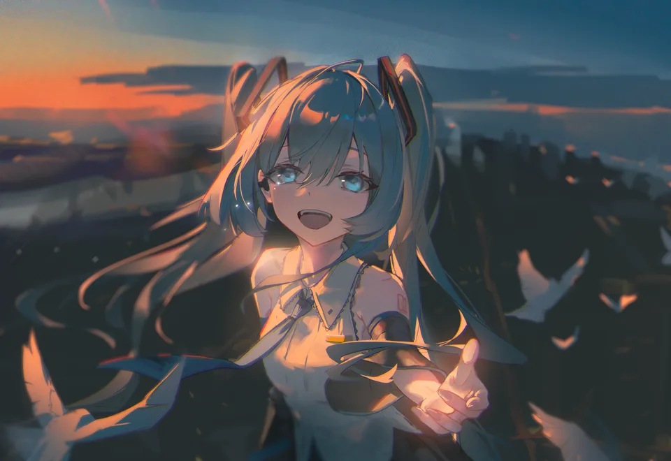 Vocaloid · Hatsune Miku · anime girls · open mouth