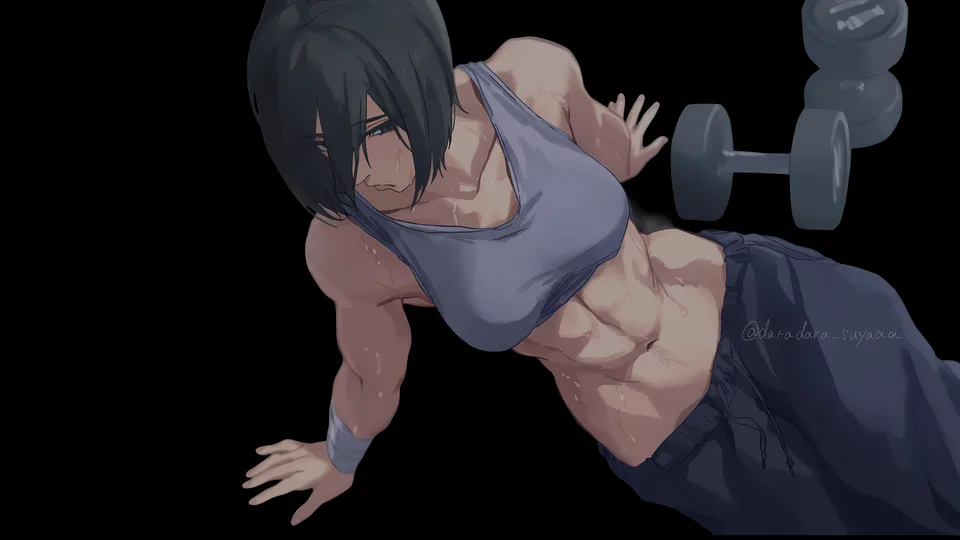 Shingeki no Kyojin · Mikasa Ackerman · abs · athletic body