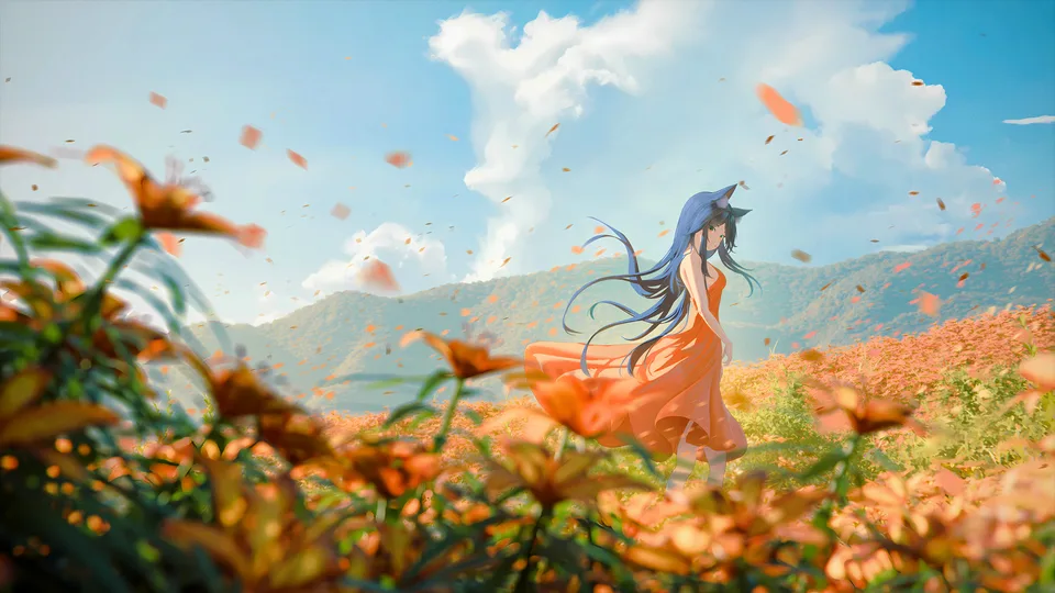 anime girls · sunlight · Arknights · looking at viewer