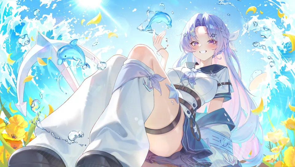 indie virtual youtuber · sky · Starwhale (Vtuber) · smiling