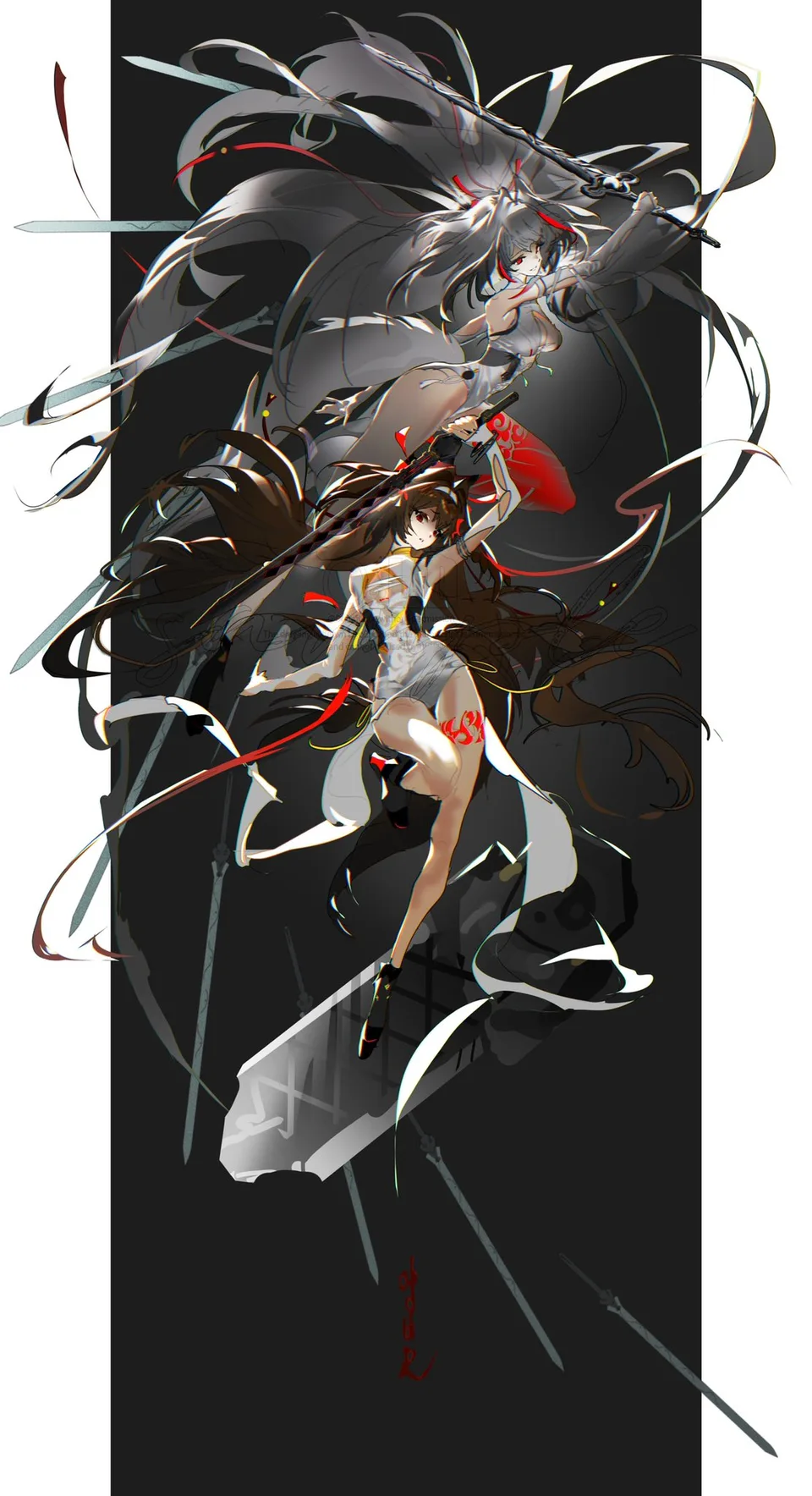 Zenless Zone Zero · Ye Shunguang (Zenless Zone Zero) · simple background · legs